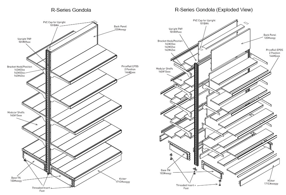 r-series wall shelving